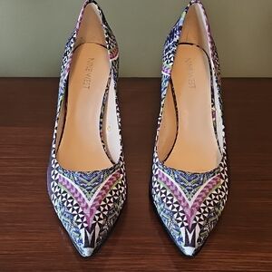 Nine West Geometric Multicolor Heels